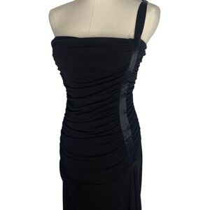 asymmetrical mid length dress